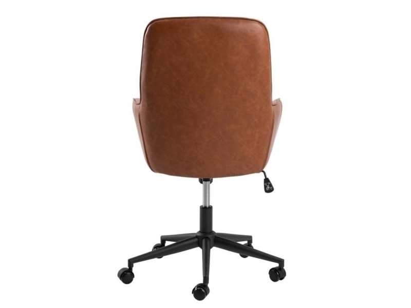 Fotel biurowy Erik brązowy PU - ACTONA